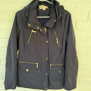 Michael Kors Navy Blue Rain Jacket